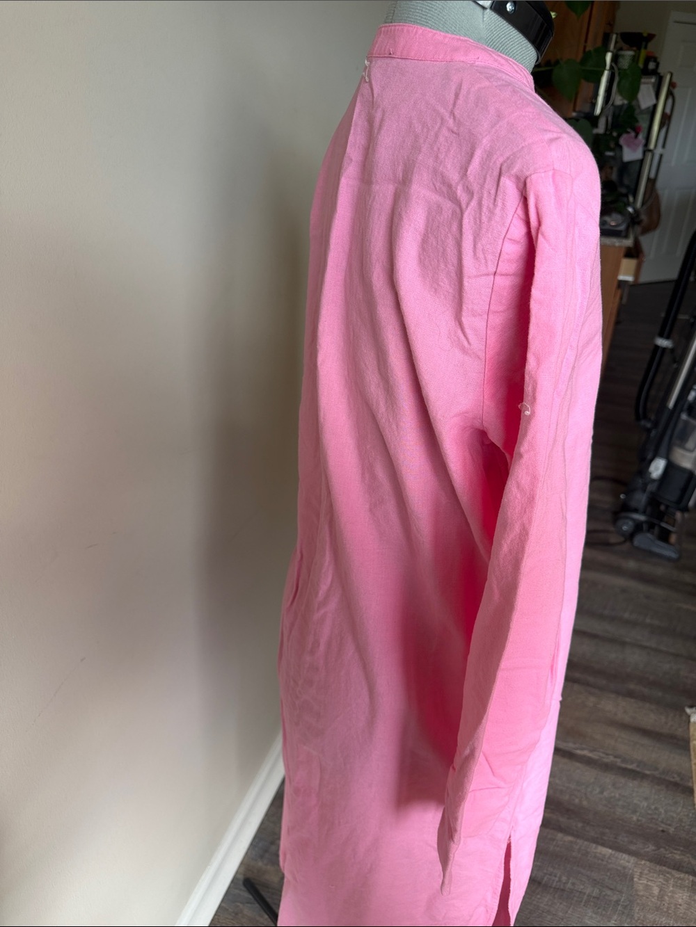Primark Pink Long Button-Front Shirt Dress - Picture 3 of 3